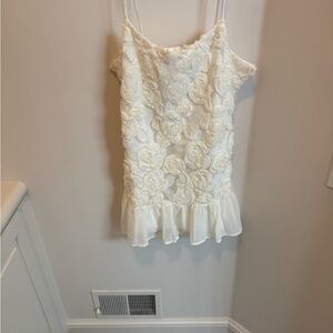 Chic White Floral Mini Dress